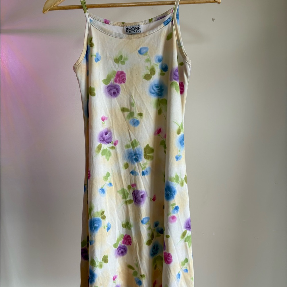 Floral Slip Dress with Spaghetti Straps
